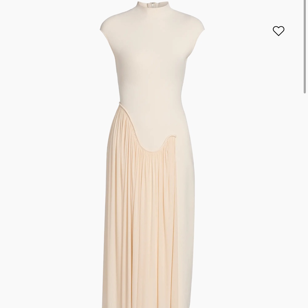 Elegant Cream Asymmetrical Dress